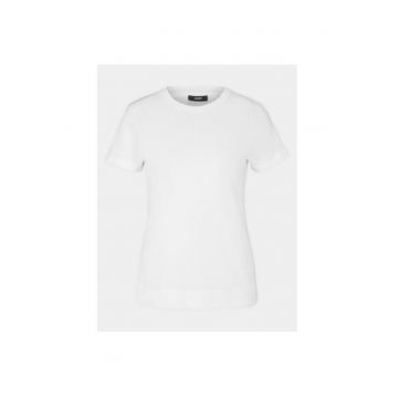 Tricou dama -  304122958 - Bumbac organic - Alb