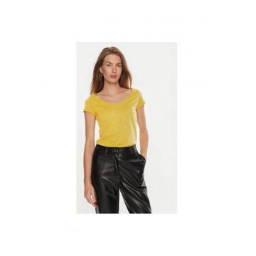 Tricou dama -  304280290 - Modal/Bumbac - Galben