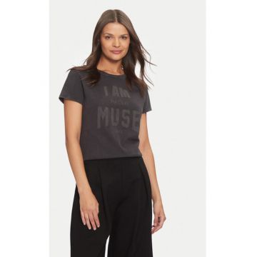 Tricou dama -  304530180 - Bumbac - M INTL - Negru