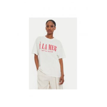 Tricou dama -  304687945 - Bumbac - Bej