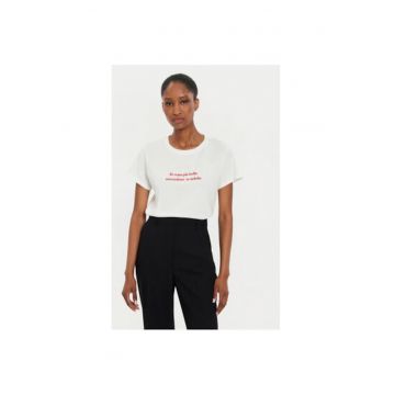 Tricou dama -  304688089 - Bumbac - Bej