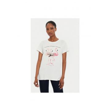 Tricou dama -  304688102 - Bumbac - Bej