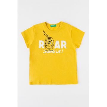 Tricou de bumbac cu imprimeu text