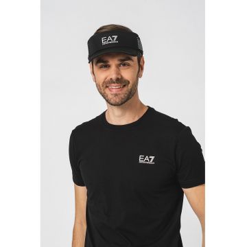 Tricou din bumbac cu decolteu la baza gatului