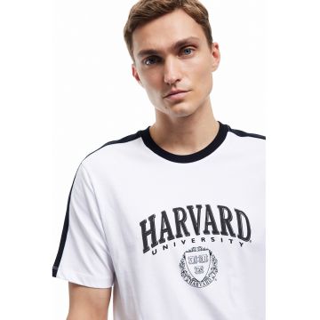 Tricou din bumbac cu imprimeu college