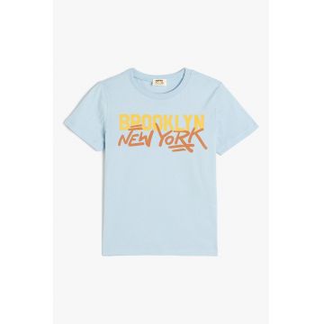 Tricou din bumbac cu text