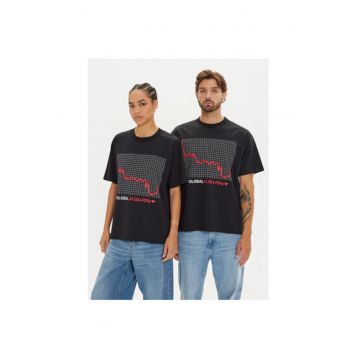 Tricou Dump Negru Oversize - Bumbac -