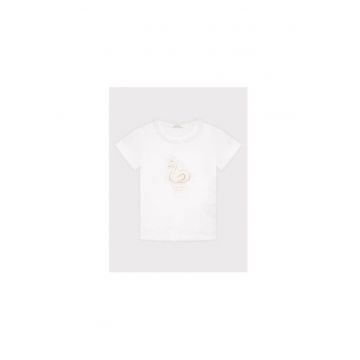 Tricou fete -  300185223 - Bumbac organic - 56 CM - Alb