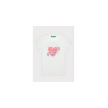 Tricou fete -  300205051 - Bumbac organic - 90 CM - Alb