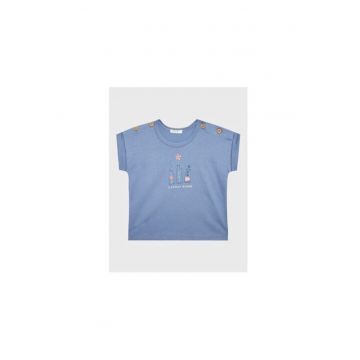 Tricou fete -  301769989 - Bumbac - 56 CM - Albastru