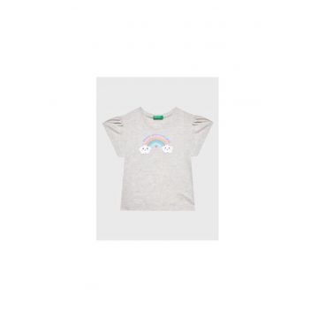 Tricou fete -  301772040 - Bumbac - Gri
