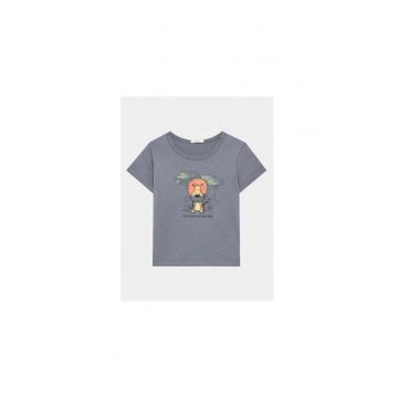 Tricou fete -  302101931 - Bumbac - 50 CM - Gri