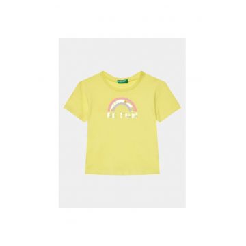 Tricou fete -  303816186 - Bumbac - Galben