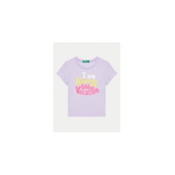 Tricou fete -  303817985 - Bumbac - Violet
