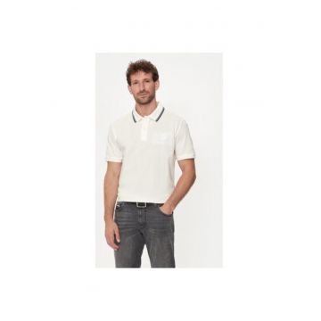 Tricou polo de bumbac cu logo brodat