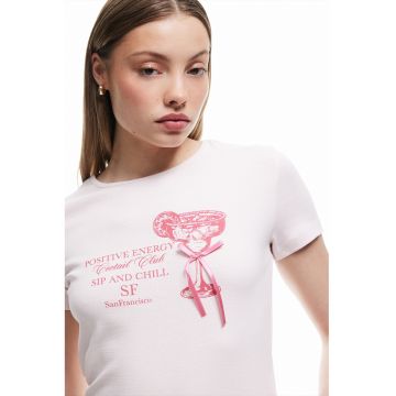 Tricou slim fit cu imprimeu