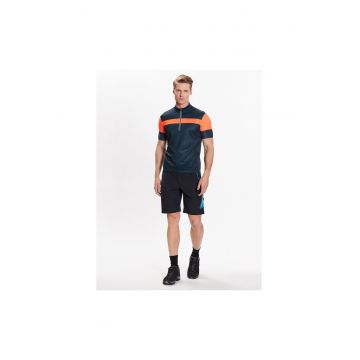 Tricou barbati pentru ciclism -  Poliester - Albastru marin