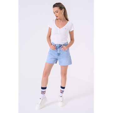 Tricou cu decolteu in V si striatii