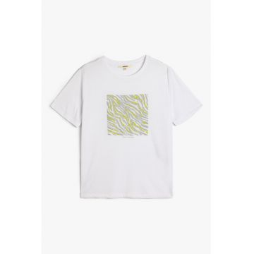 Tricou cu imprimeu si detalii stralucitoare