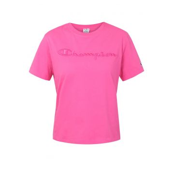 Tricou dama  116058-PS025-FPL - bumbac - relaxed fit - roz -