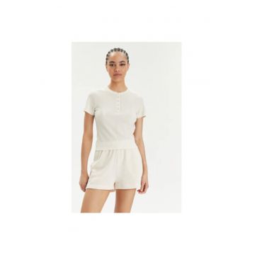 Tricou dama -  303791469 - Bumbac/Poliester - Bej
