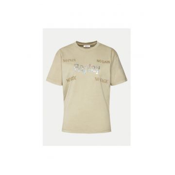 Tricou dama -  303878122 - Bumbac - Bej