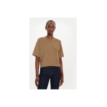 Tricou dama -  304719226 - Bumbac - Maro