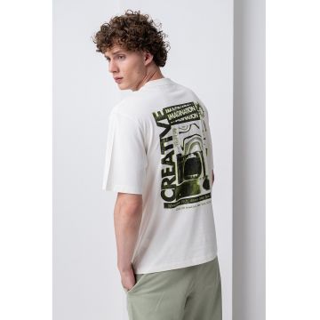Tricou de bumbac cu imprimeu grafic