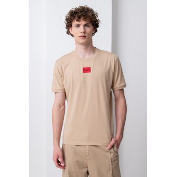 Tricou din bumbac cu aplicatie logo Diragolino