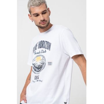Tricou din bumbac cu broderie