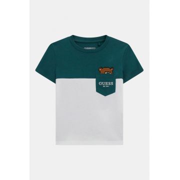 Tricou din bumbac cu buzunar aplicat