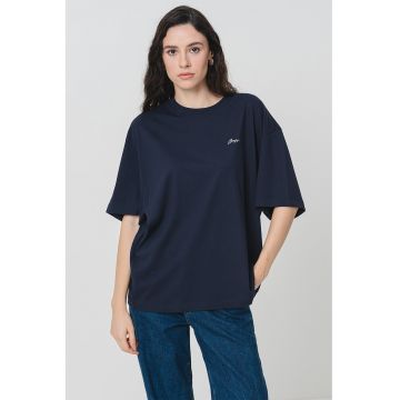 Tricou supradimensionat cu maneci cazute