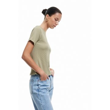 Tricou uni texturat