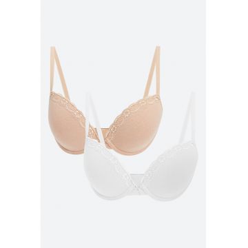 Set de sutiene cu insertii din dantela - 2 piese