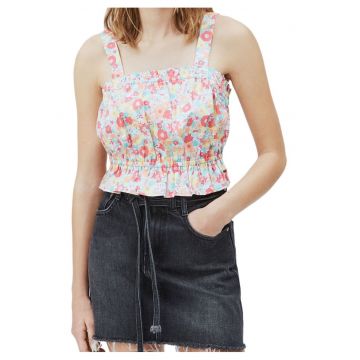Top crop cu imprimeu floral Venice -