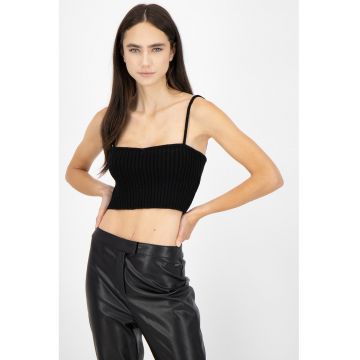 Top crop din amestec de lana Dua Lipa x Pepe Jeans