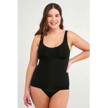 Top modelator cu decolteu rotund