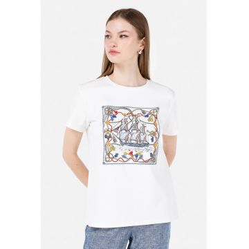 Tricou cu imprimeu frontal