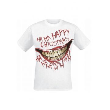 Tricou cu imprimeu grafic si decolteu la baza gatului -