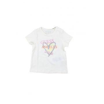 Tricou cu imprimeu logo si detaliu stralucitor -