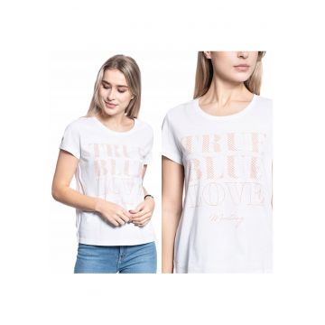 Tricou Dama -  Alina C Print - Alb - Slim Fit -