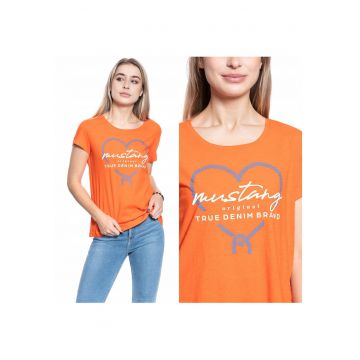Tricou Dama -  Alina C Print - Portocaliu -