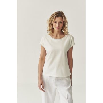 Tricou de bumbac cu decolteu rotund
