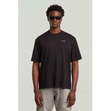 Tricou din amestec de bumbac organic cu logo discret pe piept - Gri antracit -