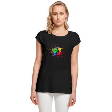 Tricou din bumbac cu decolteu rotund - Negru -