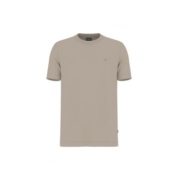 Tricou din bumbac organic cu decolteu la baza gatului