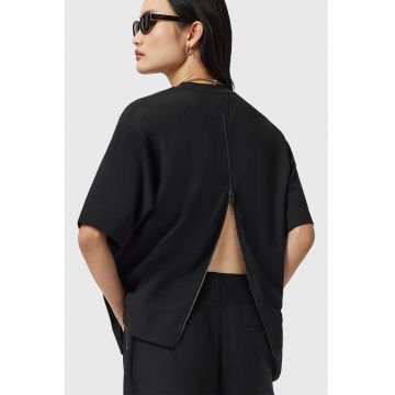 Tricou lejer cu fenta cu fermoar pe spate Dani