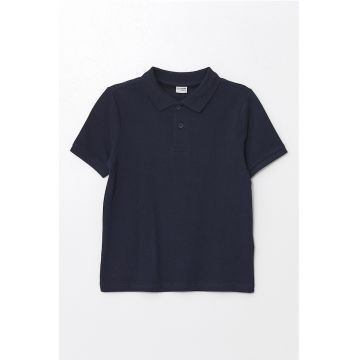 Tricou polo de dumbac cu textura pique