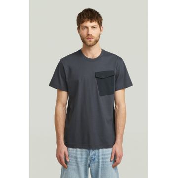 Tricou regular fit cu buzunar pe piept