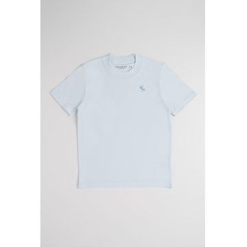 Tricou regular fit cu decolteu la baza gatului